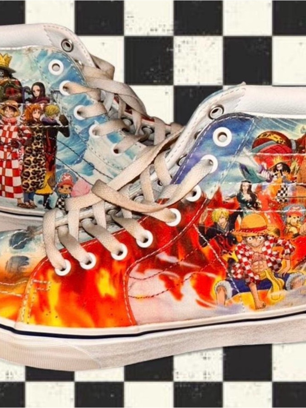 One Piece X Vans Collaboration High Top Sneakers